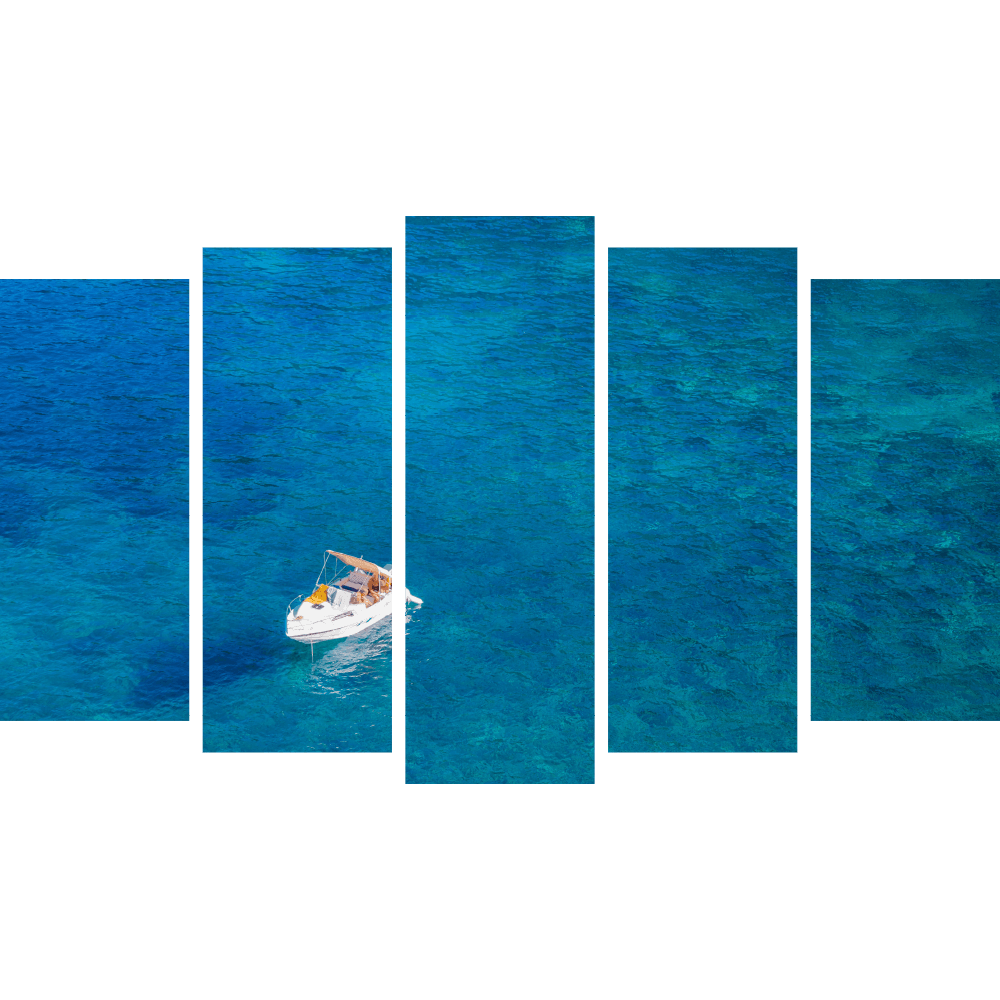 Картина «Лодка в открытом океане 5»