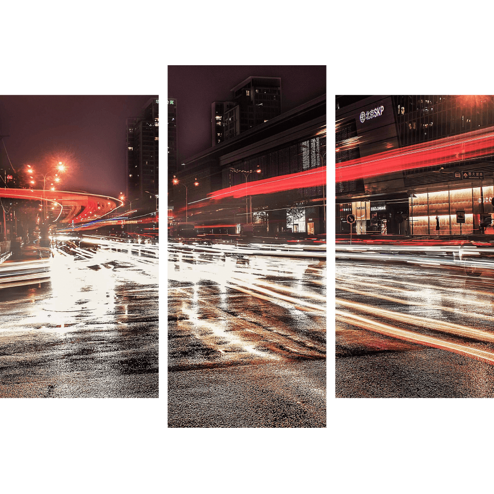 Картина «Движение ночного города 1»