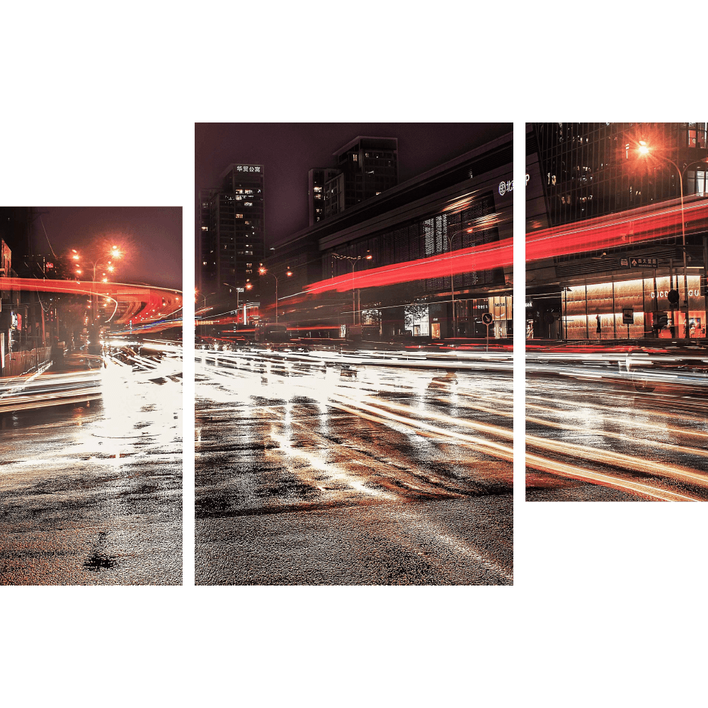Картина «Движение ночного города 2»
