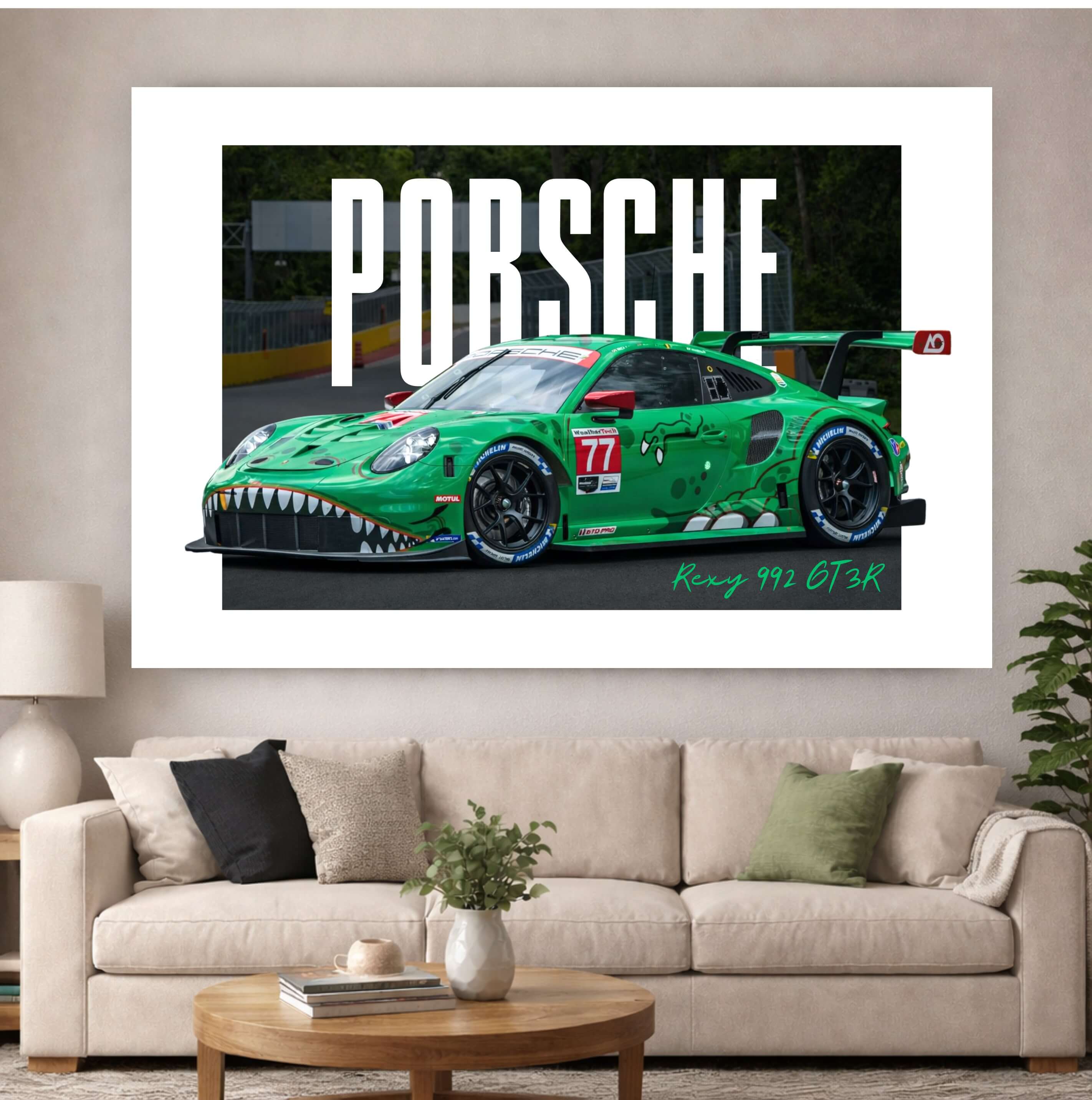 Картина «Картина Porsche на холсте - интерьерная картина с автомобилем в современный интерьер»