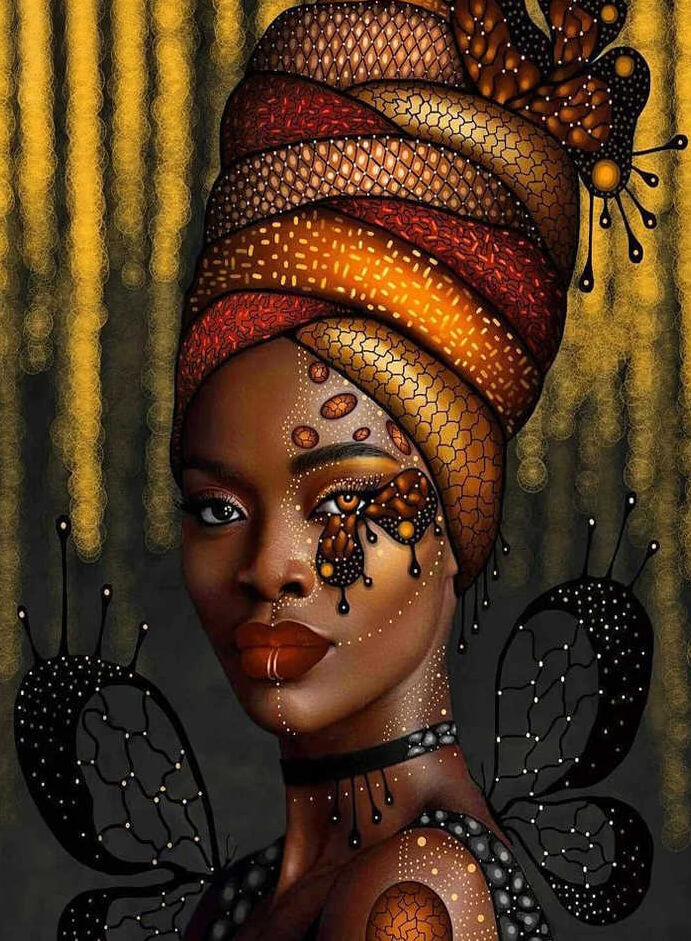 Картина негритянка. Хайди Бирс африканские мотивы. Алмазная мозаика африканка в тюрбане. Красивые африканские девушки.