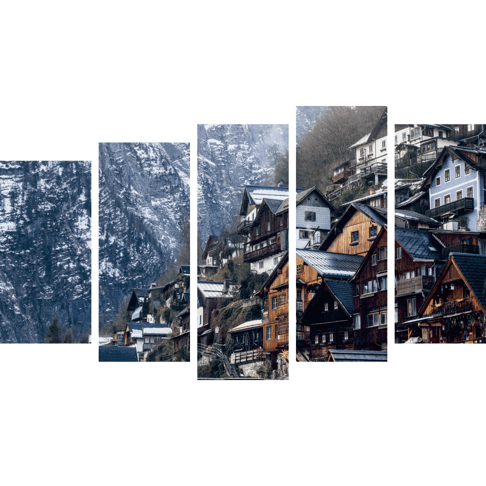 Картина «Австрийская деревня в горах 6»