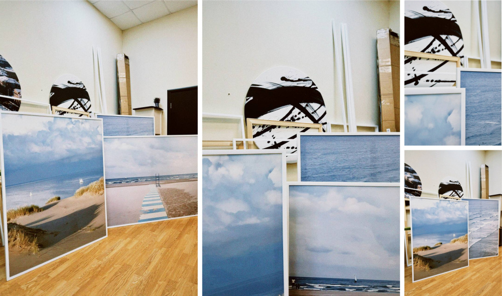 Большие картины в белых рамах — улучшение качества изображений