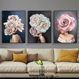 Картина «Трио с цветами»