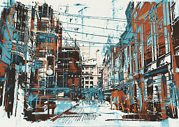 Картина «Городская улица»