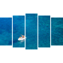 Картина «Лодка в открытом океане 5»