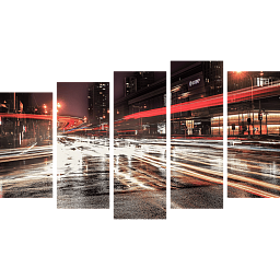 Картина «Движение ночного города 6»