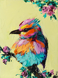Картина "Красочная птичка"