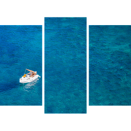 Картина «Лодка в открытом океане 1»