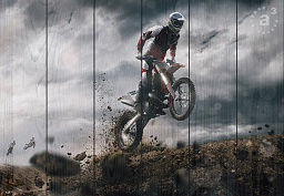 Картина «Прыжок мотогонщика»