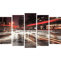 Картина «Движение ночного города 5»